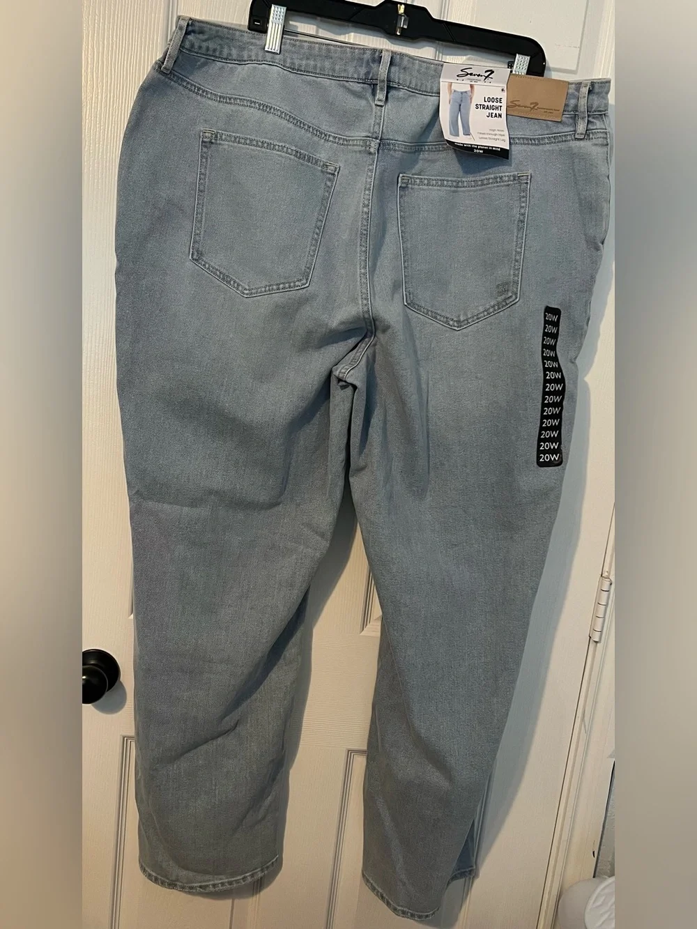Seven7 Straight Leg Loose Fit Light Blue Women's Jeans Size 20W NWT - Picture 6 of 10